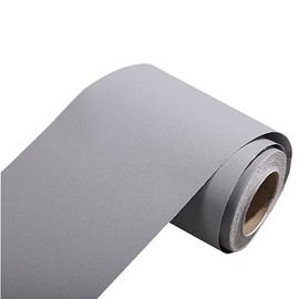 Self Adhesive Solid Color Frosted Wallpaper Border Stick Waterproof Wall Border Easy to Apply Kitchen Bathroom Tiles Sticker 4 x 196inch (Gray)