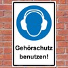 Sign "Gehörschutz tragen" ASR 1.3, Safety Sign 300 x 200