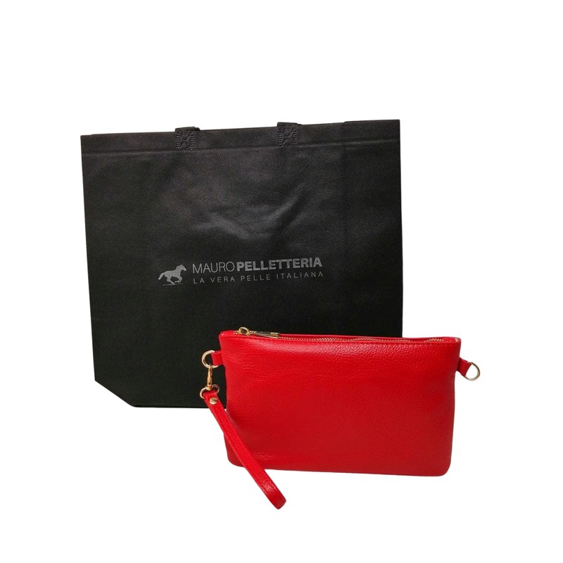 Mauro Pelletteria Women's Genuine Leather Clutch Bag - Handbag &