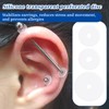JIYIN Clear Piercing Discs for Silicone Healing Earrings, Silicone Perforated