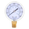 Air Compressor Pressure/Hydraulic Gauge, 1/4in NPT Brass Thread Side Mount,0-200psi