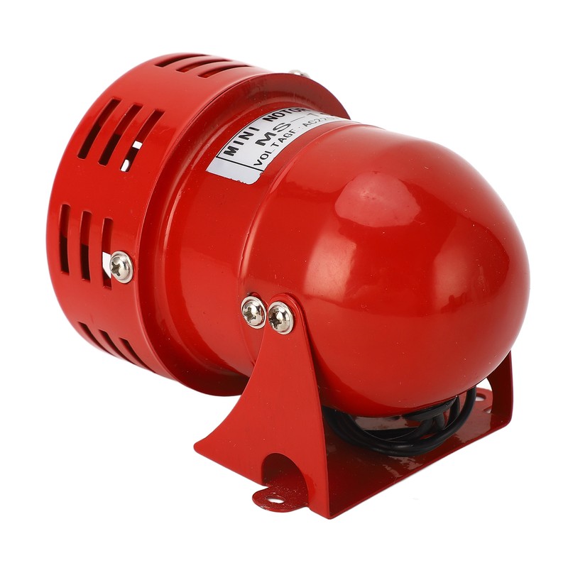 Industrial Motor Alarm Bell Red Color Steel Mini Horn Sound