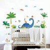 decalmile Dinosaur Wall Decals Palm Tree Kids Wall Stickers Baby
