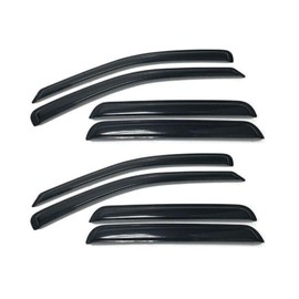 VioletLisa 8 Pieces - Sun Wind Deflector Window Visor Left Driver Side Adhesive Tape Style Reinforced Acrylic Dark Smoke 4Swvsvsffjgc1 for Jeep for Grand Cherokee 1999-2004