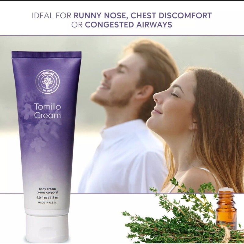 L'eudine LEUDINE Tomillo (Thyme) Cream - Decongests the respiratory tract