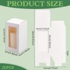 BENECREAT 20 Packs 6x6x12cm Clear Window Gift Boxes, White Bakery