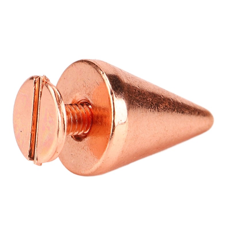 100 Sets Punk Cone Spikes Studs Electroplating Rose Gold Punk