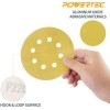 POWERTEC 45215G-50 Gold 6" Hook and Loop Sanding Disc, 6