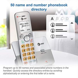 AT&T EL51303 3 Handset DECT 6.0 Cordless Home Phone Full-Duplex Handset Speakerphone, Backlit Display, Lighted Keypad, Caller ID/Call Waiting, Phonebo