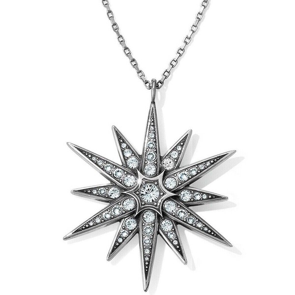 NWT Brighton CONTEMPO STARBURST Convertible Crystal Necklace Star Pendant MRP$88
