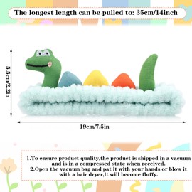 Cute Animal Dinosaur Headband for Washing Face, Funny Makeup Headband for Women Girls, Kawaii Hair Band Accessories for Washing Face Shower Sports Beauty Skincare