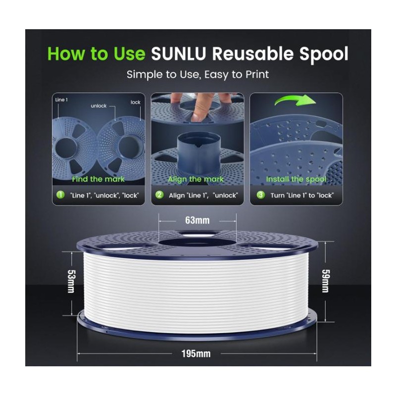 PLA/ PLA+/PLA META 1KG Standard Filament Neatly Wound 1.75mm ±0.02mm