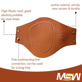 MOTOSTYLEWEAR Leather Shifter Boot Protectors - Durable Motorcycle Shoe Protector for Gear Shifting, Anti-Slip Design, Easy to Use, Protects Shoes from Wear.