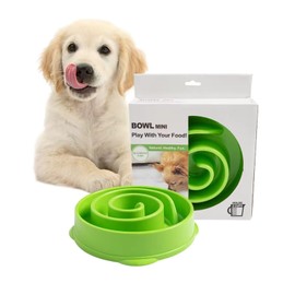 DOOGUES Slow Feeder for Dogs, Slow Feeder Dog Bowl, Non-Slip Base (Green, Small)