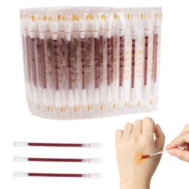 Cotton Lodine Swabs, 100pcs Disposable Lodine Swab, Cotton Swabs, Lodophor Skin Disinfection Swab, Individually Wrapped for Nose Care, Ears Bruise, Disinfection Wound, Wound Care, Outdoor Supplies