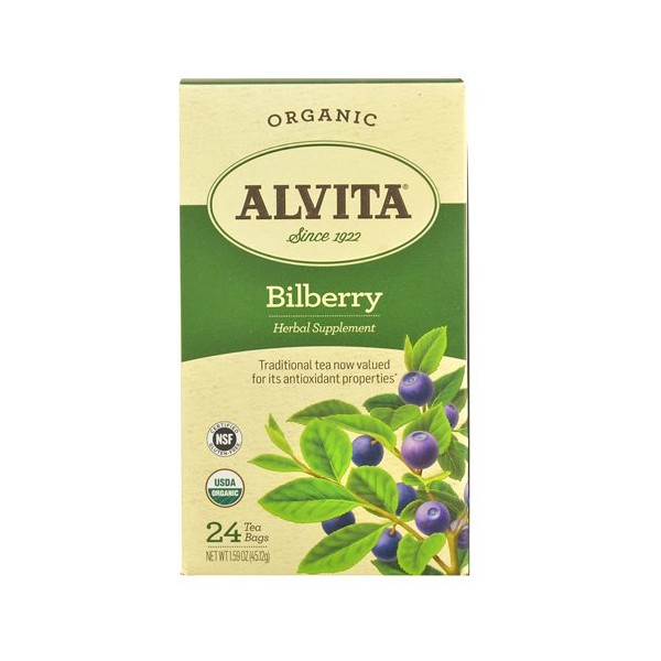 Alvita Tea Organic Bilberry Herbal (1x24 Bags)