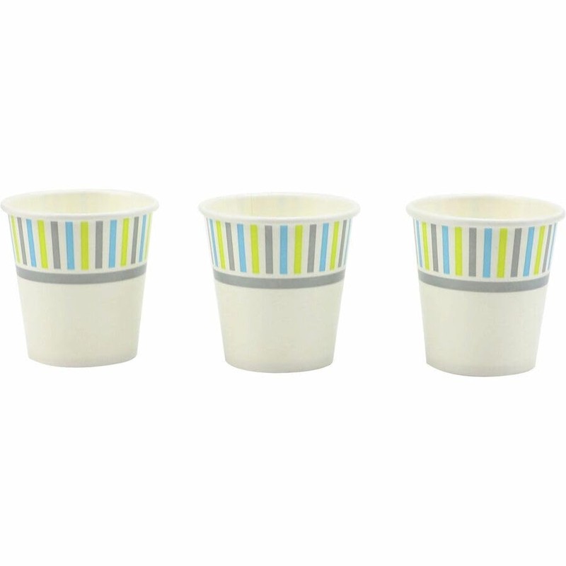 Genuine Joe Cold Beverage Cup, 3oz, Paper, Striped Pattern, 50