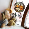 Fox Stained Glass Window Hanging, Book Lovers Sun Catchers Indoor