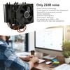 CPU Cooling Fan 6 Heat Pipes Quiet 3 Pin PC