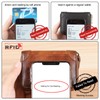 PORRASSO Card Bag Cowhide Wallet Men Coin Purse RFID Blocking