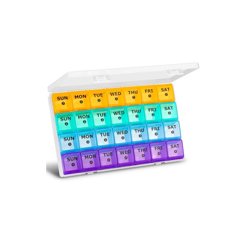 Extra Large 28 Day Pill Organizer with Travel Case