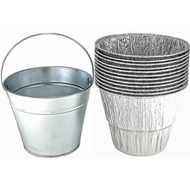 Firsgrill Replacement for Camp Chef, Traeger, Pit Boss drip pan Grease Bucket and 12-Pack Liners foil Tray for Mostly Wood Pellet Grills