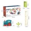 Domino Train Blocks Set Electric Train Model Auto Drop Building