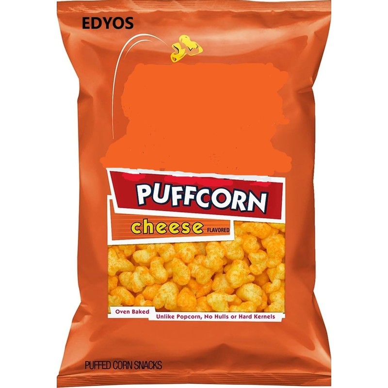EDYOS Cheese Puffcorn 4.25 oz. (3 Pack)