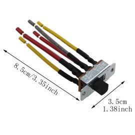 MEETOOT 2pcs 6 Pin Canal Ceiling Fan Reverse Direction Slide Switch, Reverse Toggle Switch 18AWG for Ceiling Fan 3A 250VAC or 6A 125VAC (with 4pcs Screws)