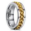 King Will 8mm Silver Spinner Ring Stainless Steel Fidget Ring