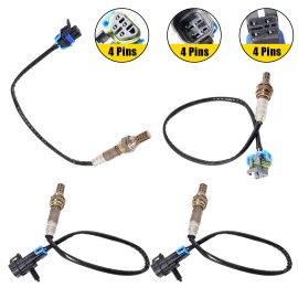 u.s.eliteautoparts For Chevy Trailblazer 2008-2009 GMC Saab 9-7X 12606671 4 x O2 Oxygen Sensor