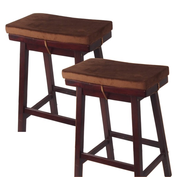 Augld 2 Pack Rectangle Vanity Stool Cushion Washable Non-Slip Makeup