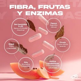 BPN PRO Liberax  Suplemento Digestivo con Fibra, Probiticos y Enzimas de Frutas  Trnsito Intestinal, Bienestar y Ligereza Natural  60 Cpsulas         