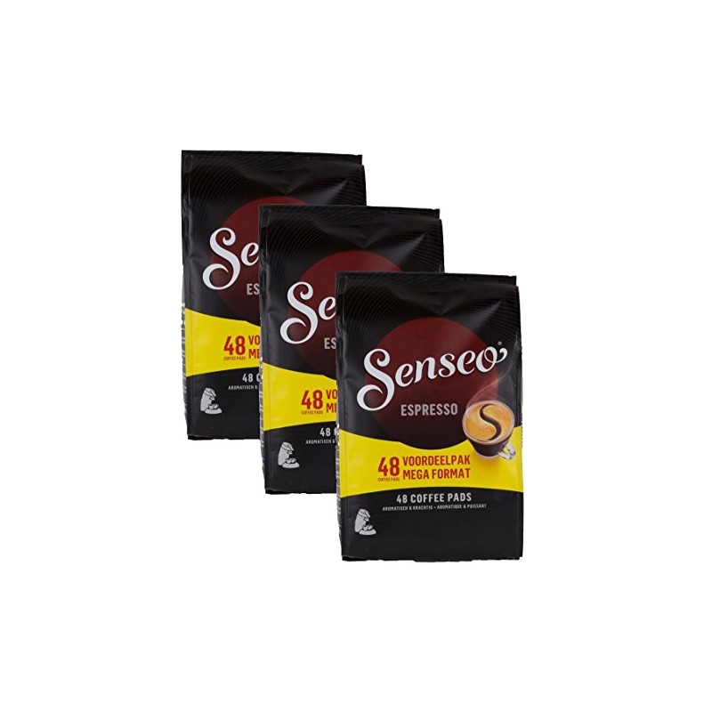 Senseo Espresso Dark Roast Coffee Pods, 3 Packs, 144 Count,