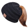 Bluetooth Beanie Hat, Ponytail Bluetooth Hat for Women, Hands-Free Knit