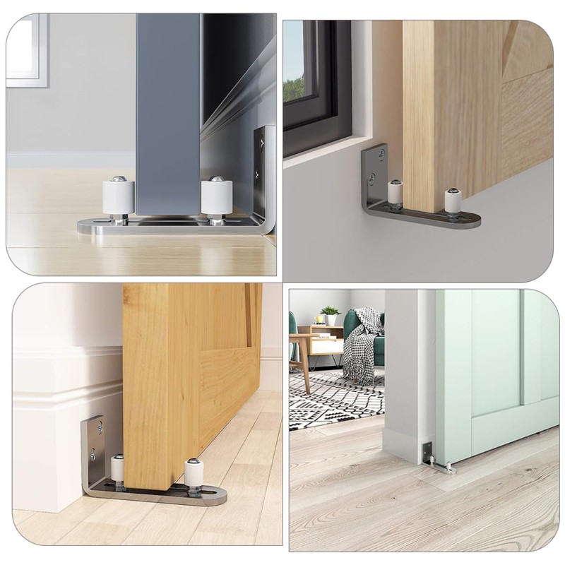 TEHAUX Door Swing Stopper Prevents Door from Rolling Off Rail