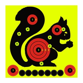 8x8 inch Silhouette Splatter Targets - Bright Fluorescent Yellow Easily seen on Impact When Hitting Target for BB Guns, airguns, Rifles, Indoor and Outdoor ranges (25 Pack)