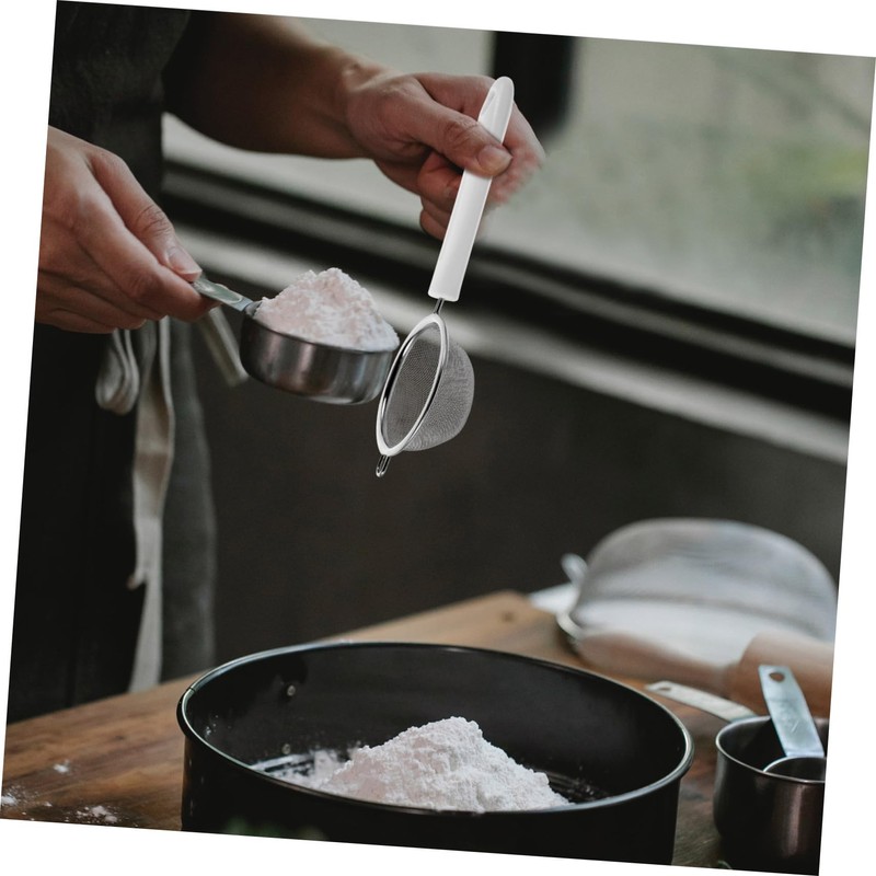 KICHOUSE 2pcs Stainless Steel Mesh Sieves Strainer Colander Kitchen Gadget