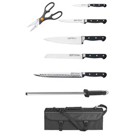Winco ACERO Knife Set, 21.658.004.19, Black/Silver
