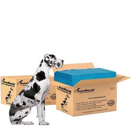 PETSWORLD Great Dane Dog Training Pads 36x36 Heavy Duty Pet and Puppy Training Pads, XXXL 50-300-Count Pee Pads for Dogs