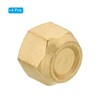 PATIKIL 5/8" Brass Flare Cap, 7/8-14UNF Female Thread 4Pcs SAE