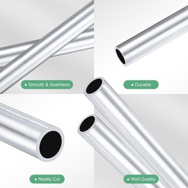 M METERXITY 2-Pack 250mm 6063 Aluminum Round Tube, 7mm ID 9mm OD Seamless Aluminum Tubing for Construction/Machining/DIY Crafting, Metal Straight Pipe [0.28x0.35x9.8IN]