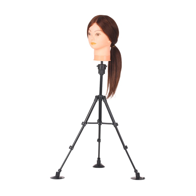 Wig Stand Plastic Aluminum Adjustable Height Mannequin Head Stand for
