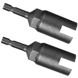 HINZIC 2pcs Power Wing Nut Drivers, Large Slotted Wing Nut Drill Bit Hurricane Wingnut Driver Socket Wrench Tool, 1/4" Hex Shank for Panel Nuts, Screws Eye C Hook, Q-Hanger