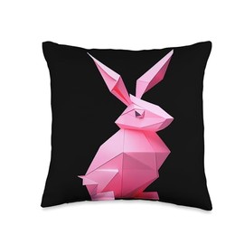 Origami Master Folding Paper Craft Origami Rabbit Bunny Japanese Art Paper Folding Artist Throw Pillow, 16x16, Multicolor