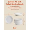 Sweese 22oz Porcelain Pasta Bowls Set of 6-7.6 Inch White