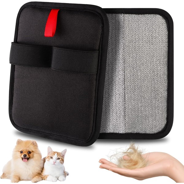 Himank Tierhaarentferner-Handschuhe, statischer Tierhaarentferner-Handschuh, wiederverwendbarer Katzen- und Hundehaarentferner, für Couch,
