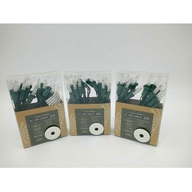 Seasons Traditions 3 Lot of 20 LED Warm White Diamond Cut Lights 6' Indoor Battery Operated String
