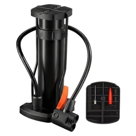 Portable Foot Bike Pump - Lightweight 1.5lb Bicycle Air Pump, High Pressure Floor Pump with Presta & Schrader Valves, Compact Foot Inflator for Road, Mountain Bikes, E-Bikes & Sports Balls