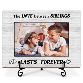 Utaqer Siblings Picture Frame, Wooden Picture Frame For Brother Teen, Picture Gifts For Birthday Keepsake Holiday Thanksgiving, 4X6 Photo Frame With Stand -13